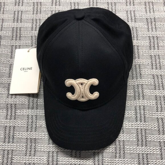 Celine Black Hat with White Emblem - Picture 1 of 5